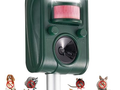 NEW Upgraded Solar Ultrasonic Squirrel Deer Repellent Devices Motion Detection 5 Adjustable Modes