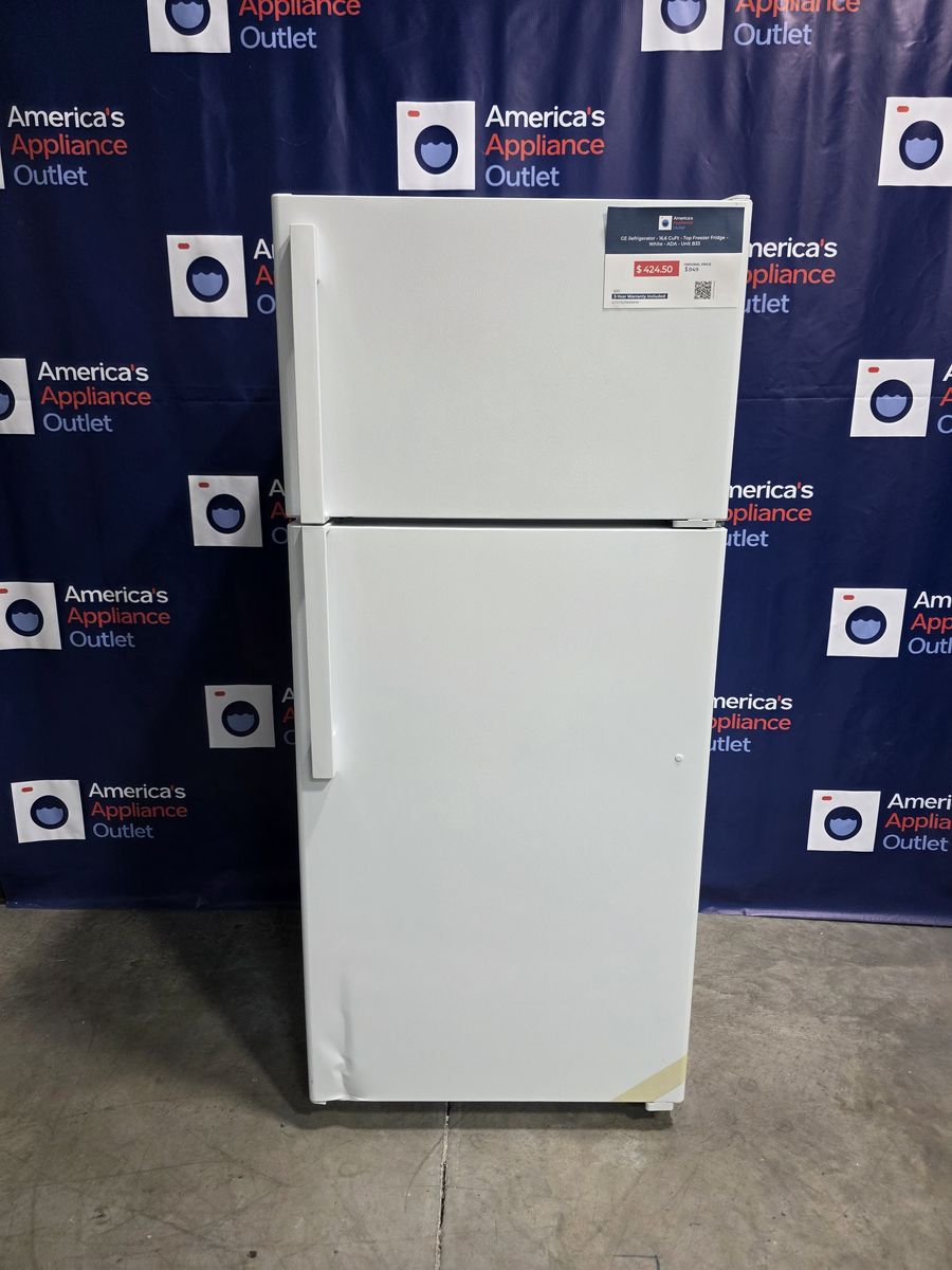 GE Top-Freezer Refrigerator (White), 28-Inch Wide, 16.6 Cu. Ft.