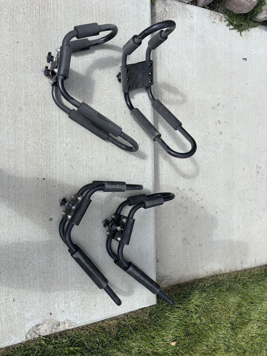 Heavy Duty Car Roof Rack Kayak Carriers (Pair) - Adjustable & Padded