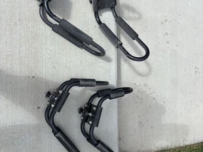 Heavy Duty Car Roof Rack Kayak Carriers (Pair) - Adjustable & Padded