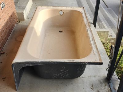FREE - Vintage Cast Iron Tub with Porcelain Enamel 54” x 30” x 14”