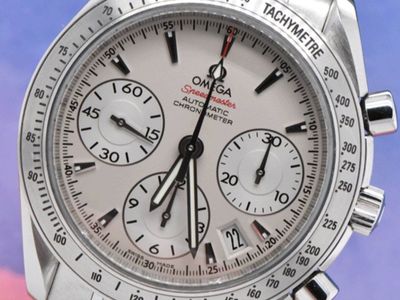 Omega Speedmaster Automatic Chronometer Silver Dial Watch with Box & Papers
