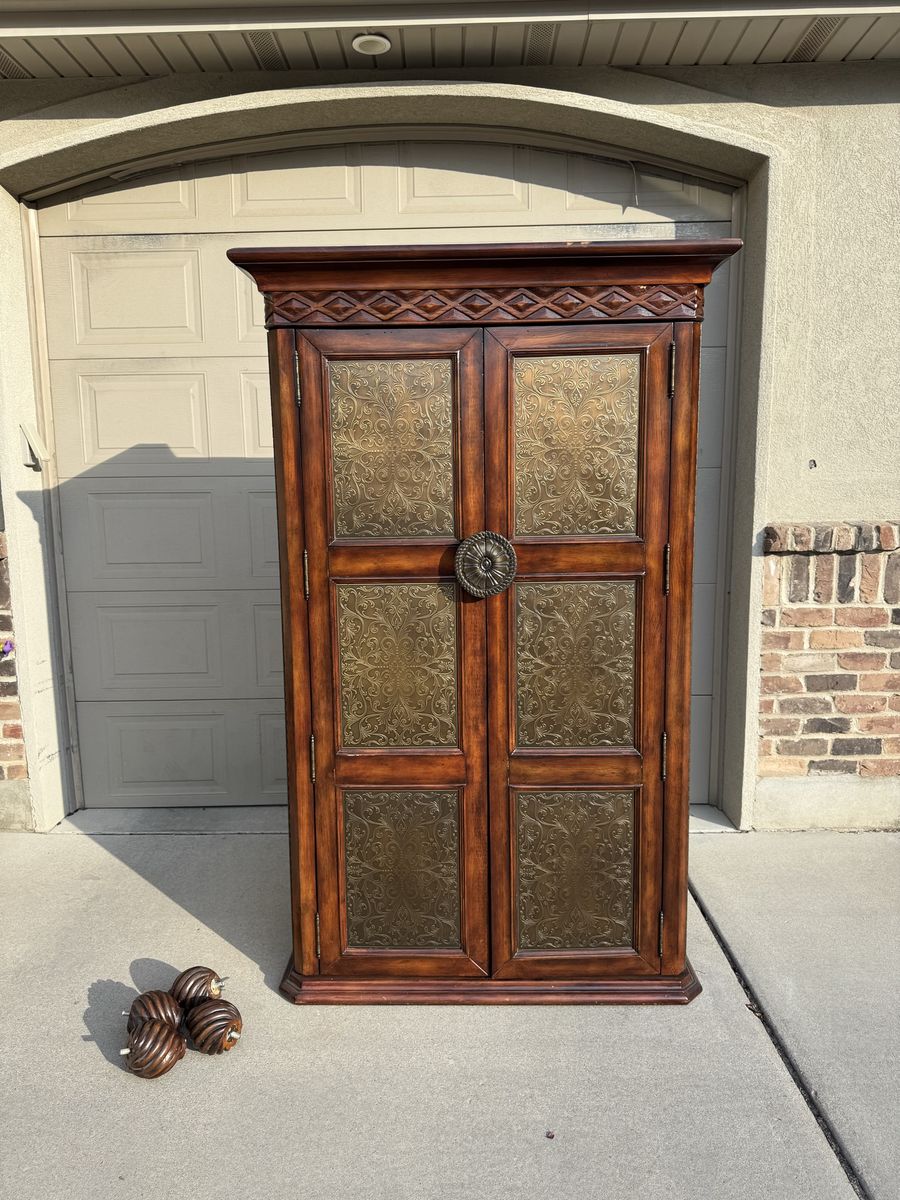 Beautiful Armoire Hutch Dresser Cabinet
