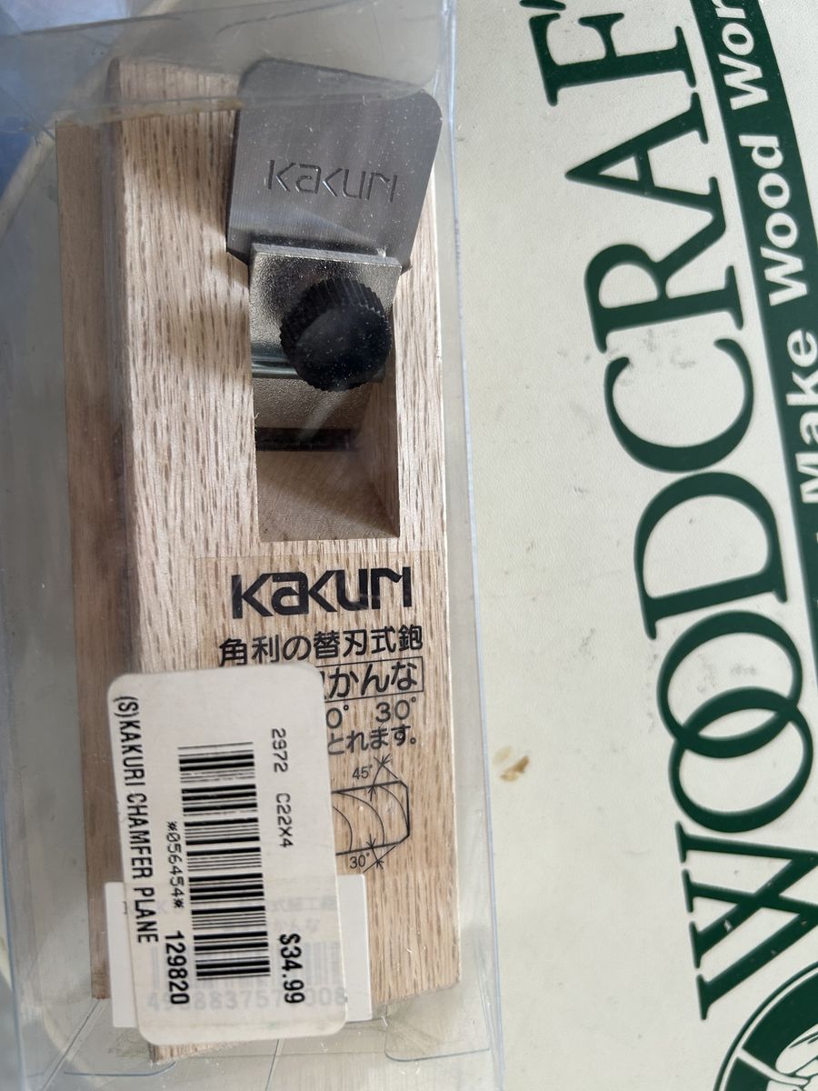 Kakuri Japanese 45 60 30 Chamfer plane