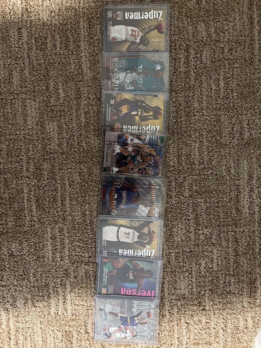 1990s Basketball Card Lot — Jordan, Kobe, Iverson, Garnett, Shaq & More (13 cards)