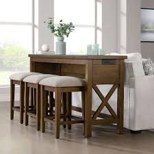 Lathan 4-piece Sofa Table Set, Table with 3 Stools 1812519 #104740