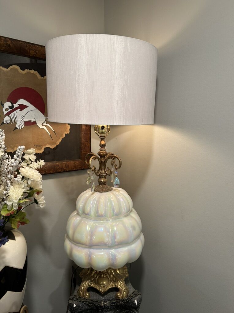 Iredescent MCM Crystal Table Lamp