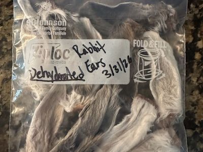 10pc Dehydrated Rabbit Ears For Dog Treats