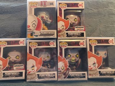 2014-2018 Funko Pops "It" misc. Pennywise Pops. Prices in description