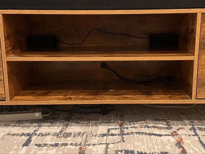 Rustic Industrial TV Stand for 65" TVs - 58" Mid-Century Modern Media Console