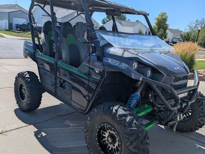 2016 Kawasaki Teryx4 EPS UTV Side-by-Side - 4 Seater, Black/Green