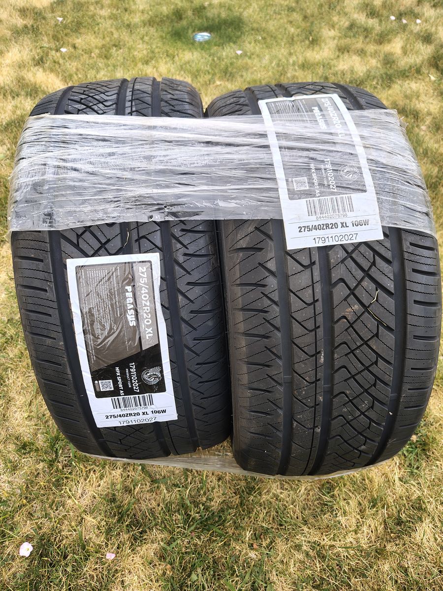 Brand New Pair (2) Pegasus HPX Sport AS Tires - 275/40ZR20 XL