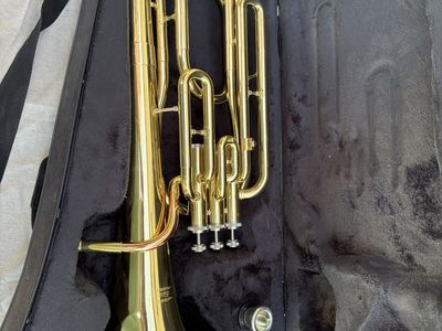 Eastar Gatsby Gold Lacquer Baritone Horn Euphonium Brass Instrument with Case