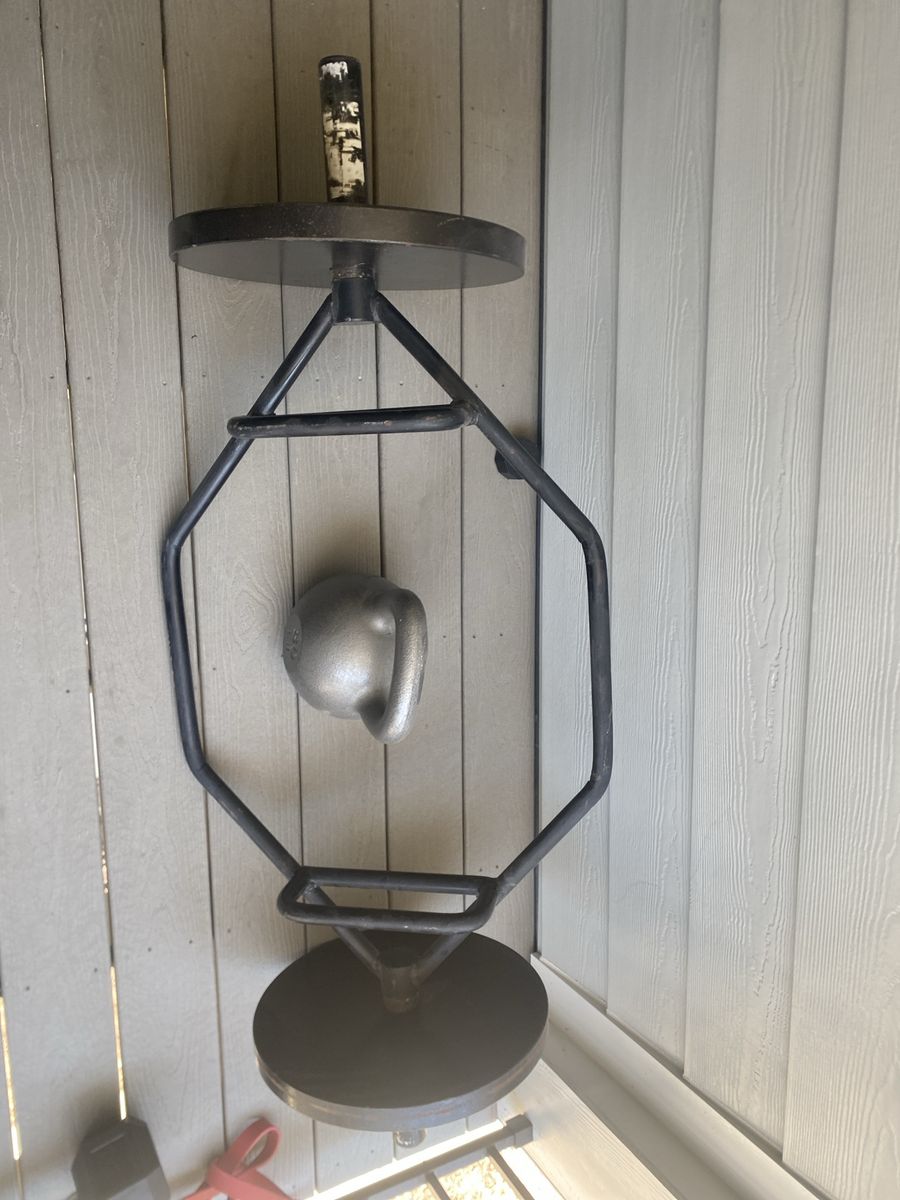 Used Black Olympic Hex Bar with (2) 45LBS Nautilus plates plus Kettlebell (80lbs)