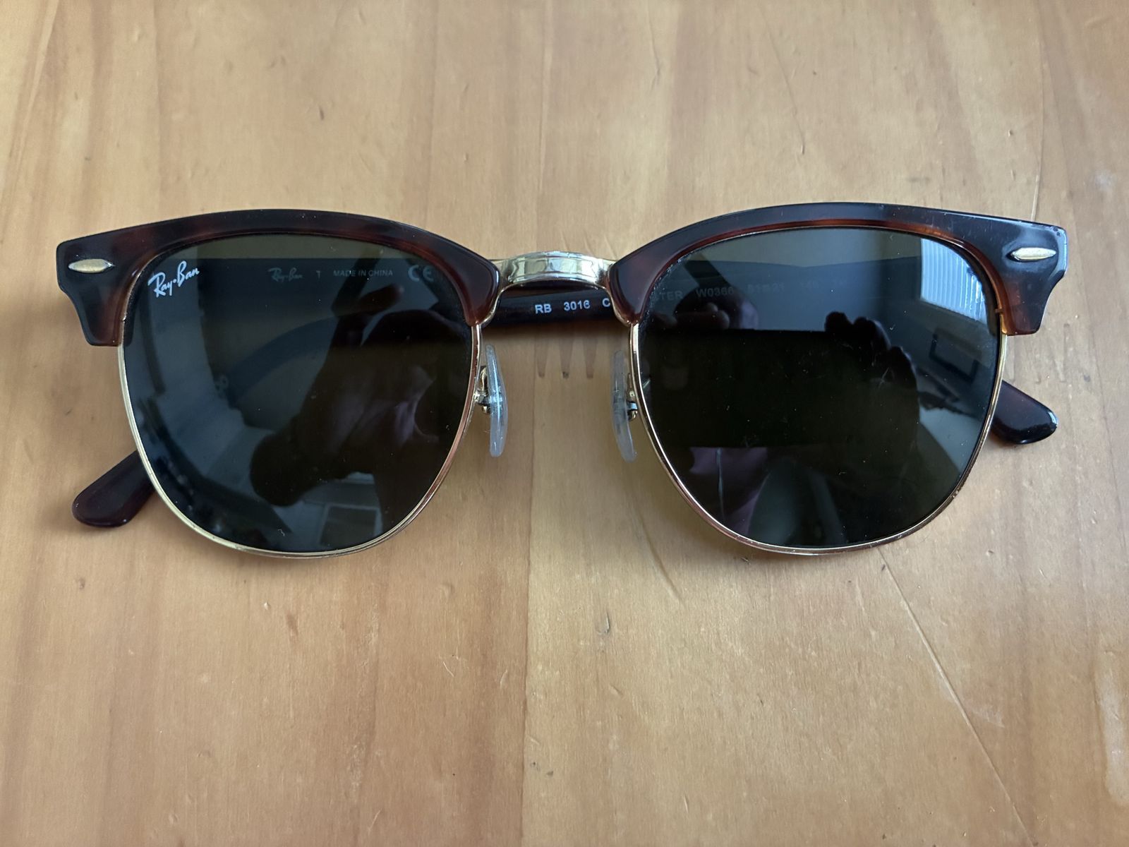 Ray-Ban Clubmaster RB 3016 Tortoise Frame Sunglasses