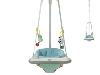Graco Doorway Bumper Jumper Adjustable Baby Jumper Aqua Sky