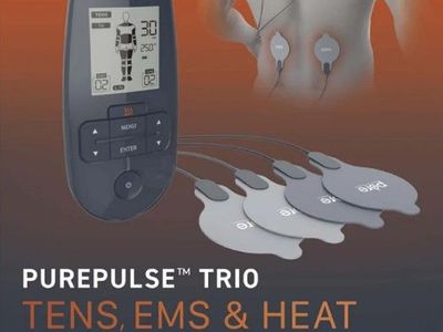 Pure Enrichment PETNSBDL-1 PurePulse Trio TENS, EMS & Heat Muscle Stimulator 1761843 #106786