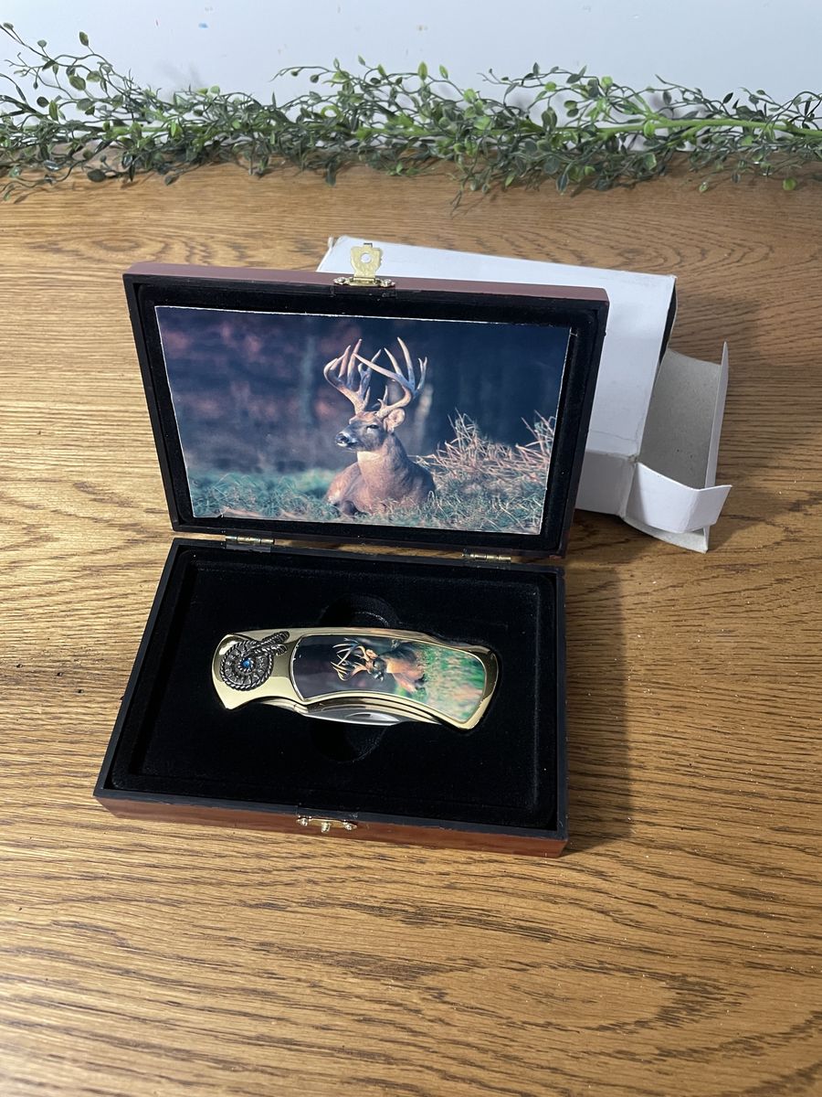 Collectible Deer Folding Knife