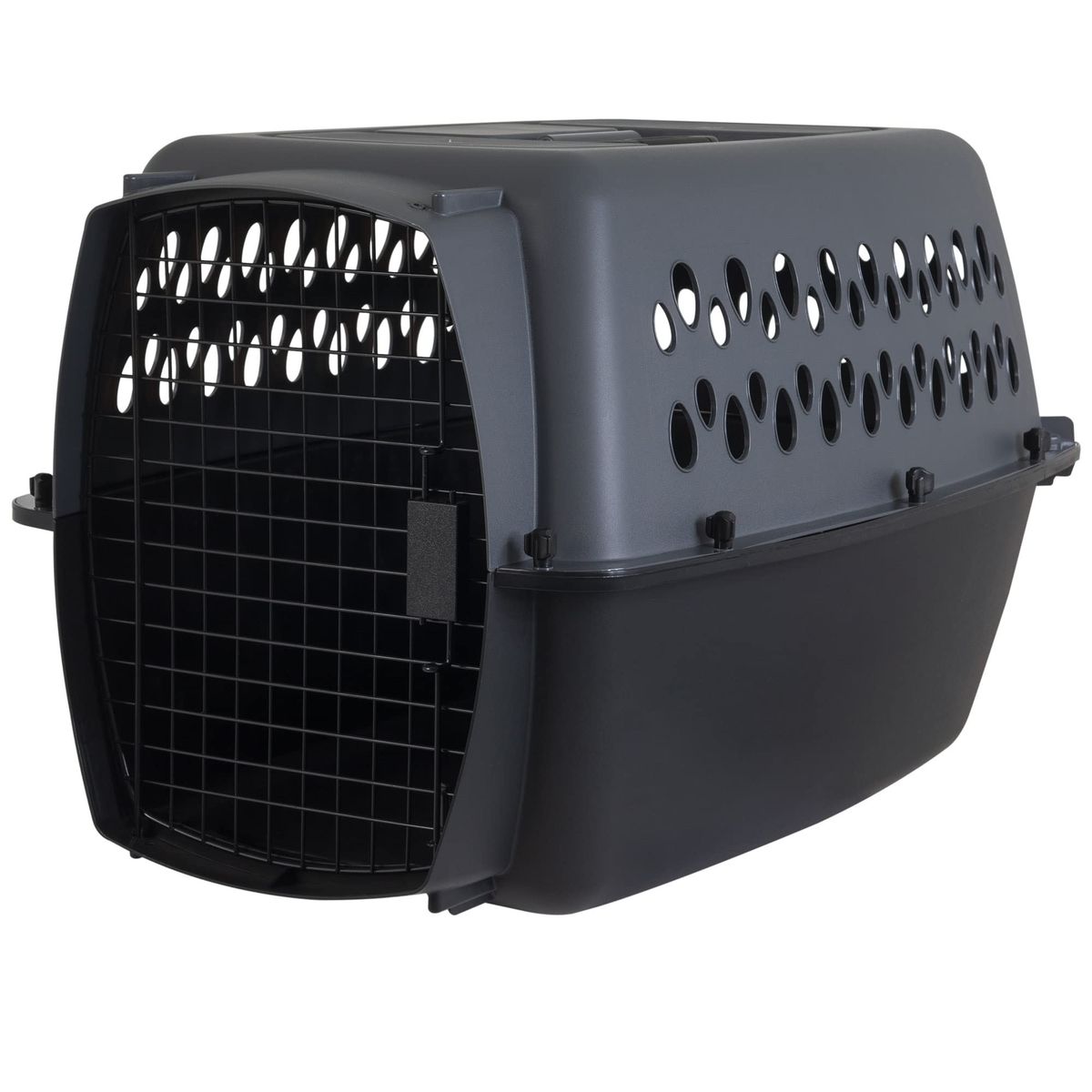 Pet Carrier - Plastic Travel Crate with Metal Grate Door for Small Dogs/Cats