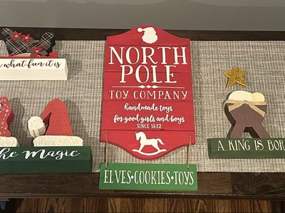 Christmas handmade wood craft lot sale