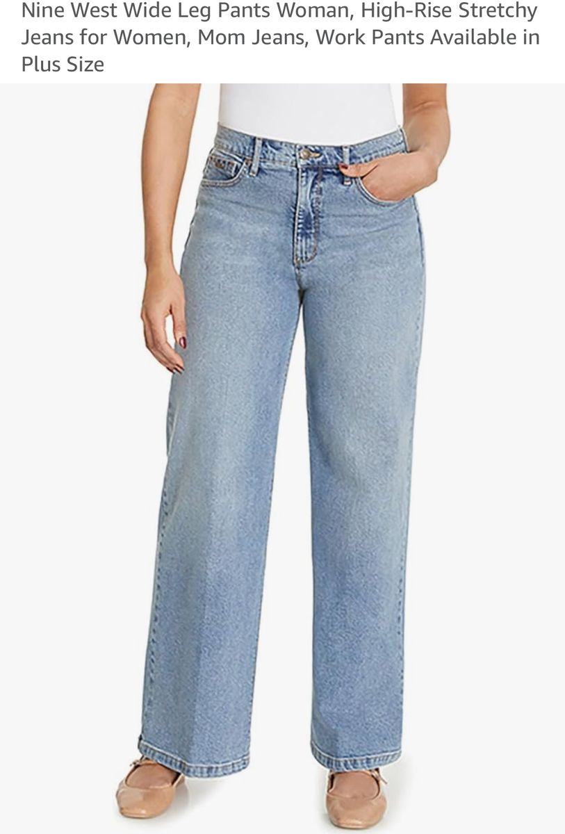 Nine West Wide Leg Pants Woman, High-Rise size 12