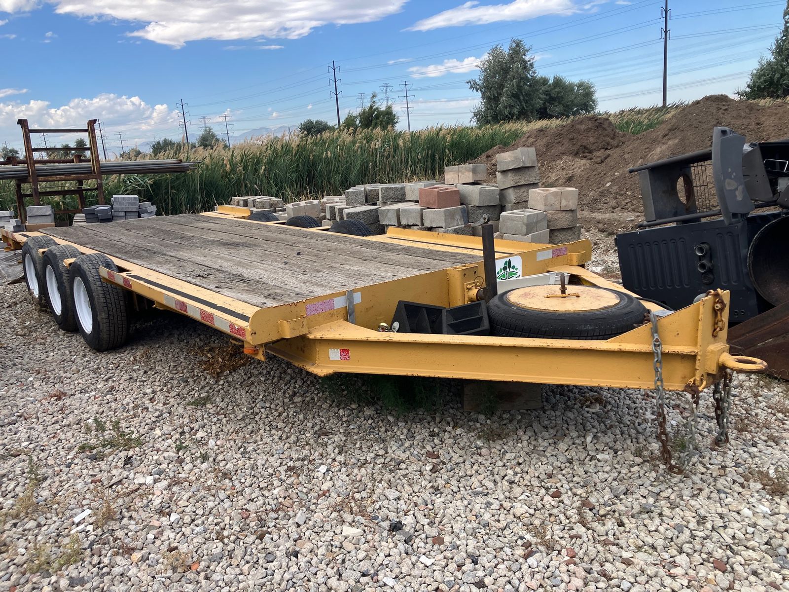 Equipment Trailer 18' long wooden deck