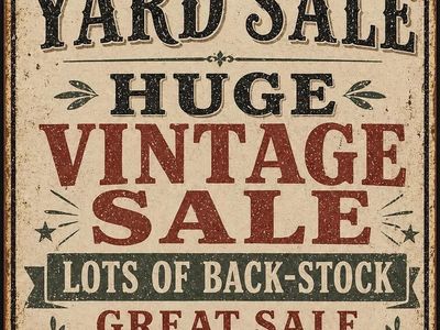 Huge Vintage Yard Sale