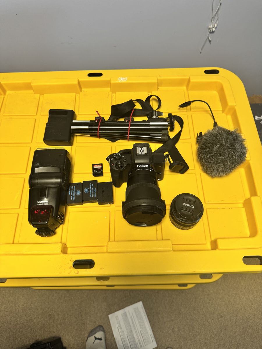 Canon EOS M50 Complete Video/Photo Bundle – Like New – $750