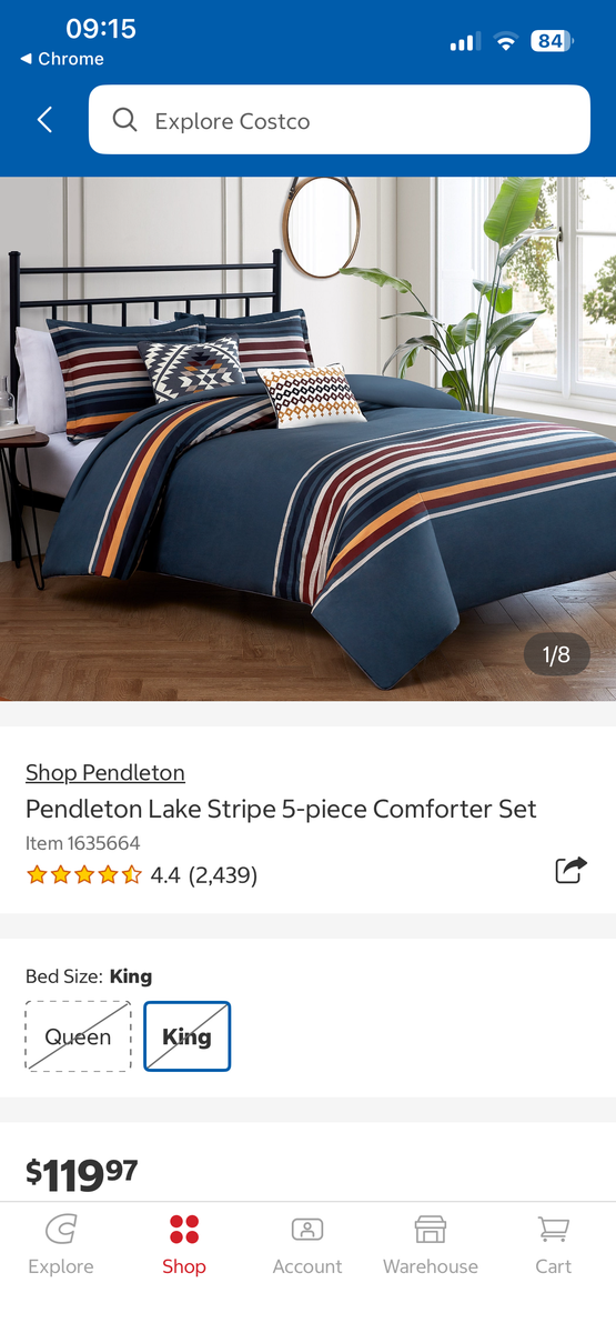 Pendleton Lake Stripe 5-piece Comforter Set