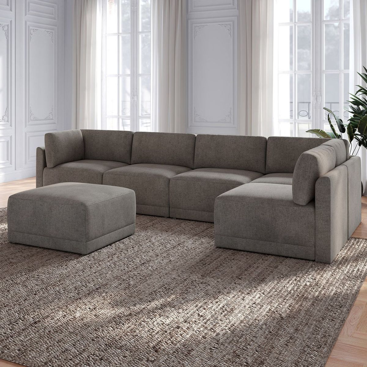 LABOR DAY SALE — THOMASVILLE FALLON 6-PIECE MODULAR SECTIONAL W/ OTTOMAN — ONLY $1,099!