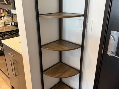 Wooden Quarter Circle Shelf