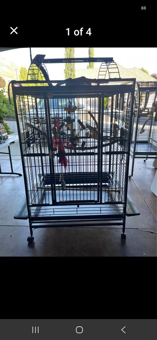 Large Wrought Iron Bird Cage