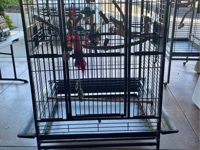 Large Wrought Iron Bird Cage