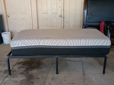 Twin Mattress and Bedframe