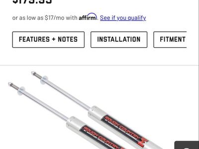 Rough Country M1 Monotube Shock Absorber Pair 770800P