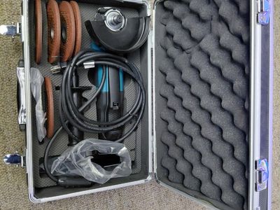 Makita Grinder 7.5 Amp Corded 4-1/2 Paddle Switch with Aluminum Case Diamond Blade and Grinding Wheels