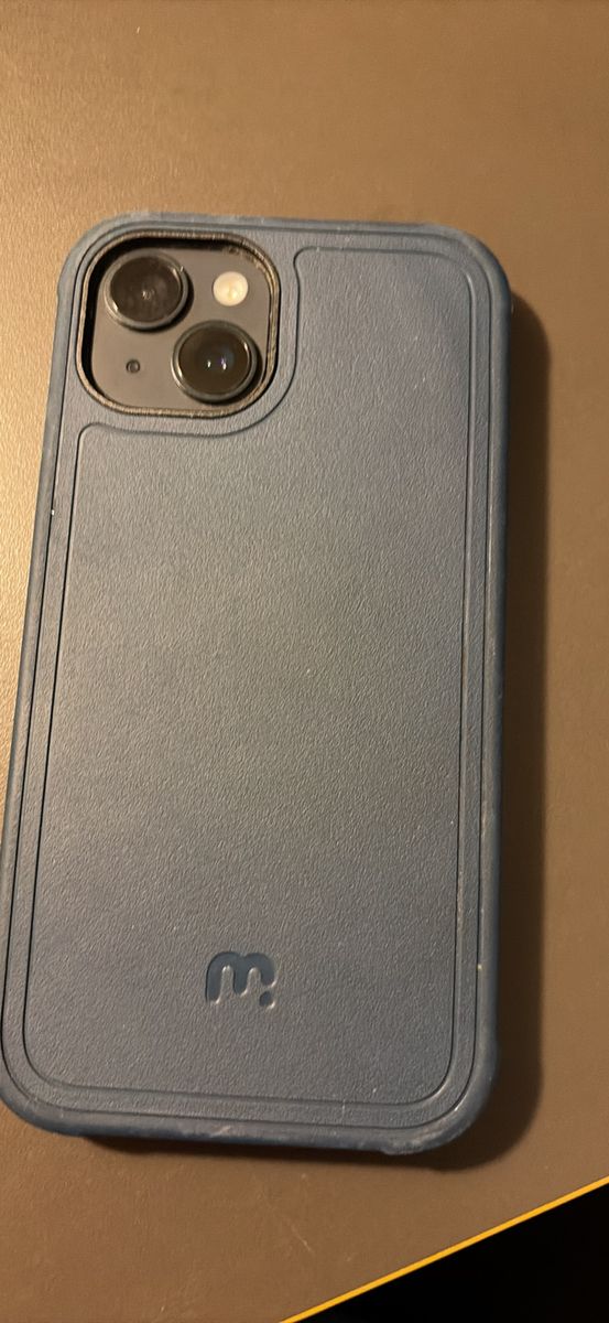 Apple iPhone Smartphone in Blue Protective Case