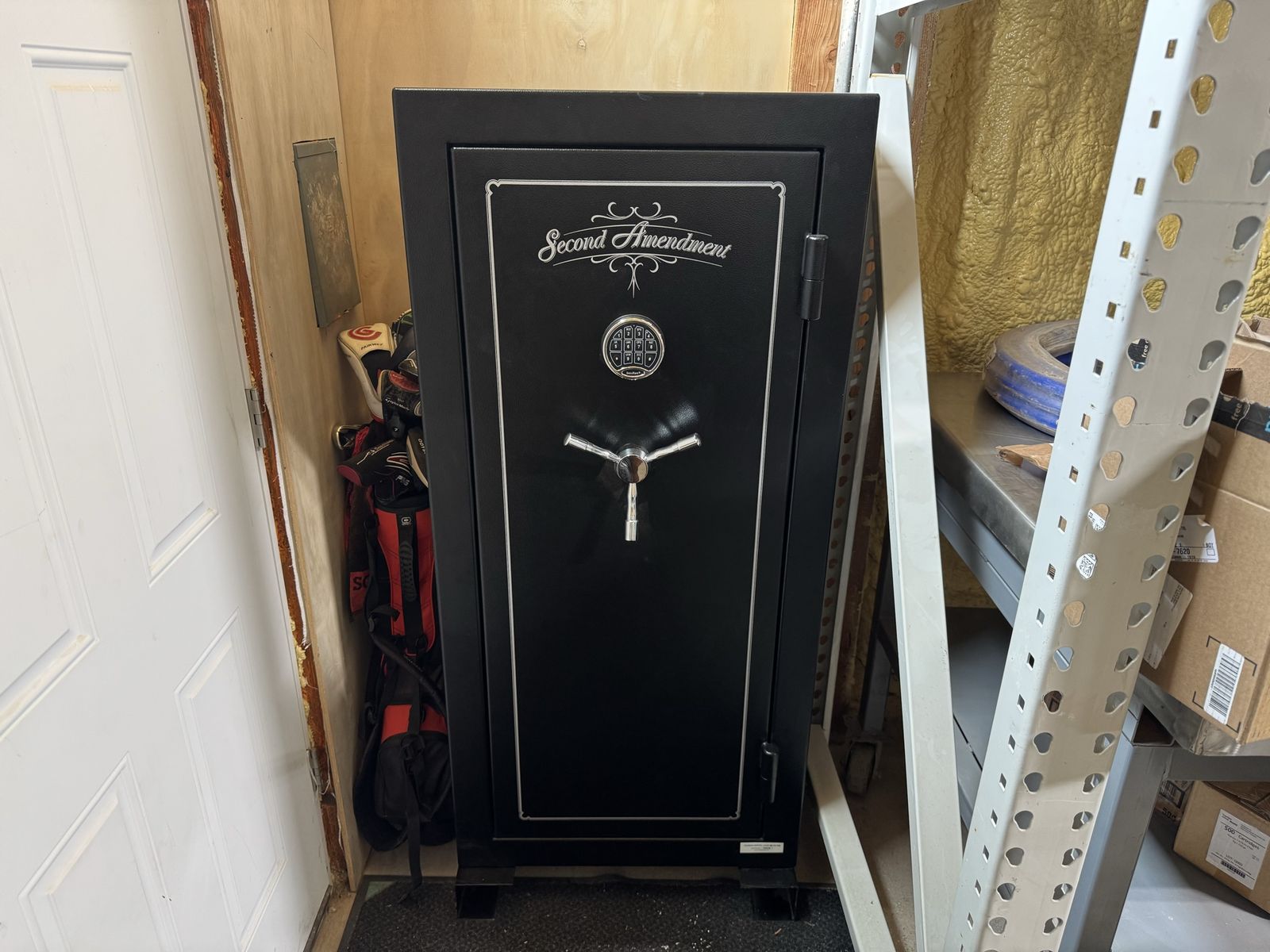 Second Amendment Gun Safe - Digital Lock, Black - Secure Storage for Firearms & Valuables