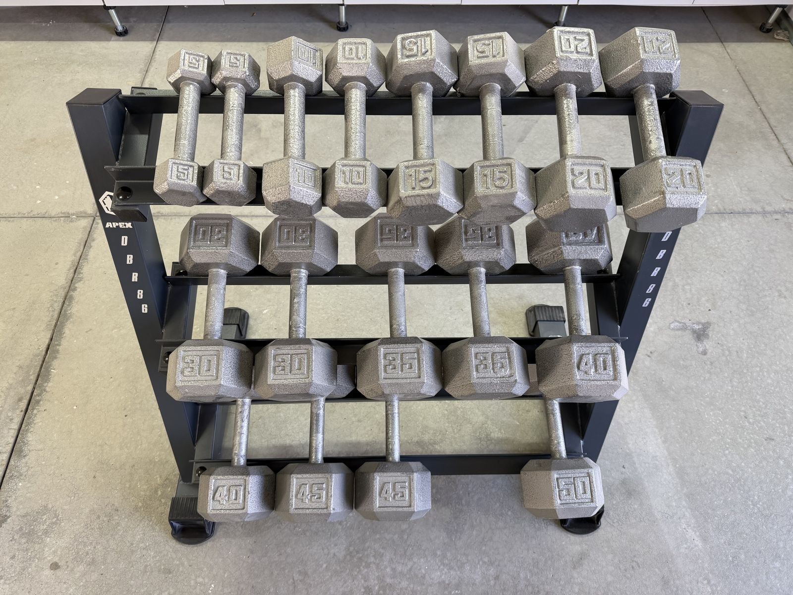 500 Pounds Of Dumbells and Rack