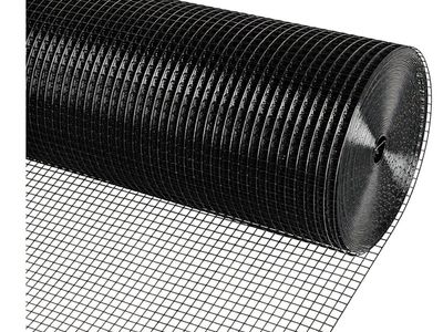 Black Vinyl Coated Hardware Cloth 1/2 Inch 48inx100ft 19 Gauge, Welded Wire Fencing Chicken Wire