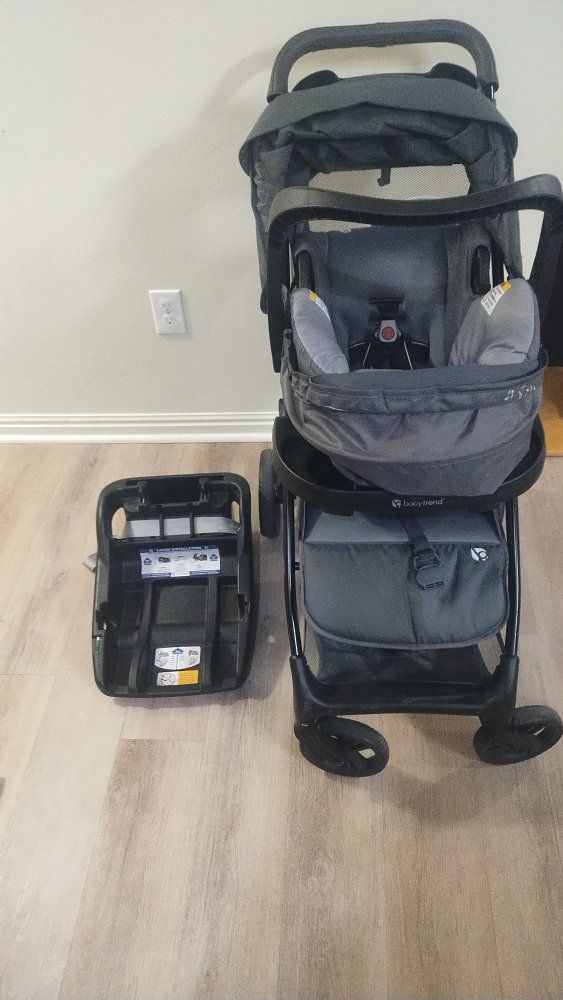 Baby Trend Expedition Jogger Travel System - Infant Car Seat & Stroller, Gray