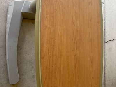 Stryker Adjustable Overbed Medical Table with Woodgrain Top