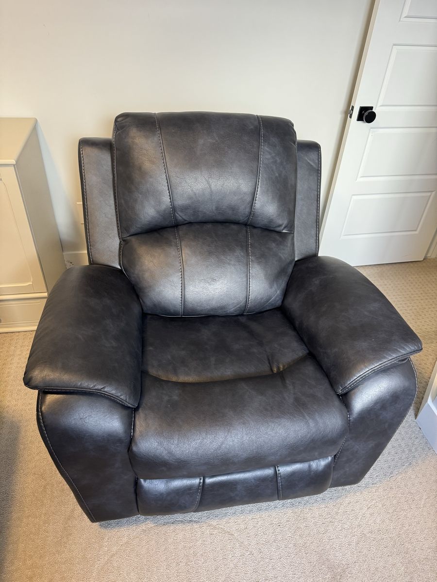 Blue Gliding Recliner