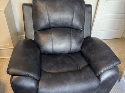 Blue Gliding Recliner