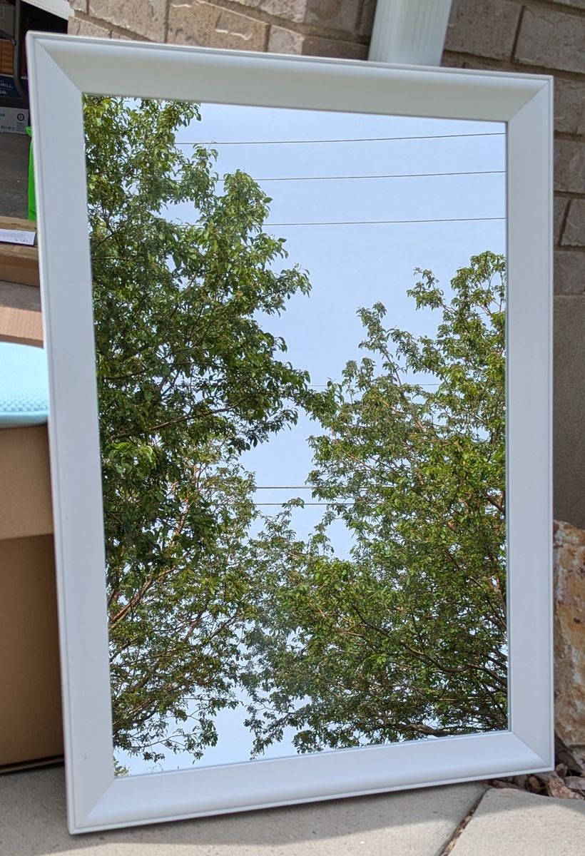 NEW Turkol Wall Mirror by Red Barrell Studio - White PVC Frame - 23.5" x 33.5" - Retail = $230