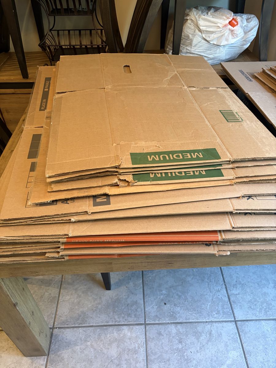 Assorted Cardboard Moving Boxes - small, Medium and Large Sizes