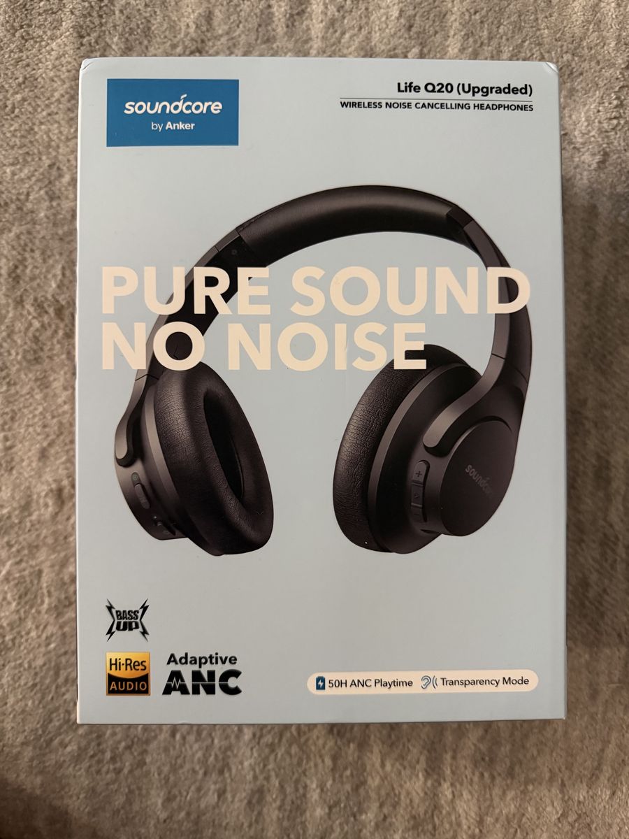 Soundcore by Anker Life Q20 Upgraded Wireless Noise-Cancelling Headphones Hi-Res Audio 50H Playtime