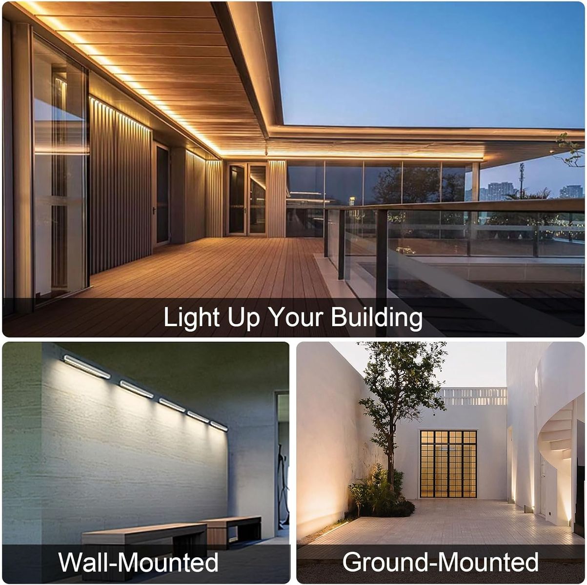 Exterior/Interior Wall Wash Lights 2 Pack 4000K LED, 47.2 inch Bar, Waterproof