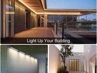 Exterior/Interior Wall Wash Lights 2 Pack 4000K LED, 47.2 inch Bar, Waterproof