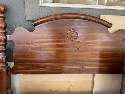 Heavy duty solid wood queen head board